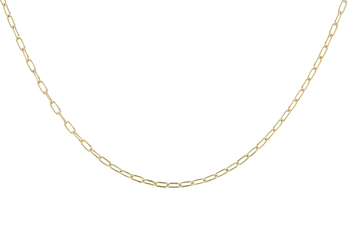 E310-33619: PAPERCLIP SM (22IN, 2.40MM, 14KT, LOBSTER CLASP)