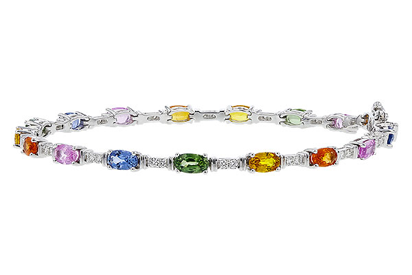 H311-20892: BRACELET 4.76 MULTI-COLOR SAPPH 5.08 TGW (7")