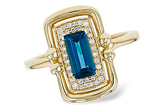 K312-09946: LDS RG .84 LONDON BLUE TOPAZ .96 TGW (8x4MM LBT)
