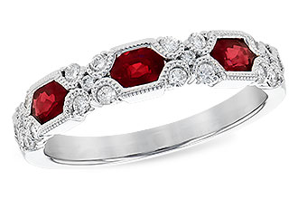 L309-40828: LDS WED RG .74 RUBY 1.00 TGW (4x3MM RUBY)