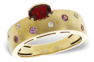 L311-25428: LDS RG .58 MULTI CLR (GAR & PINK SAPP) .66 TGW