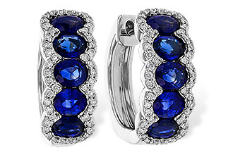 M311-26273: EARRINGS 2.32 TW SAPPHIRE 2.57 TGW